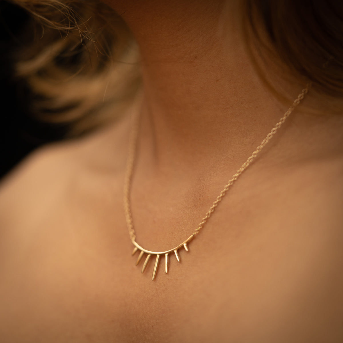 Helios Necklace 14K Yellow Gold | Kristine Cabanban Jewelry